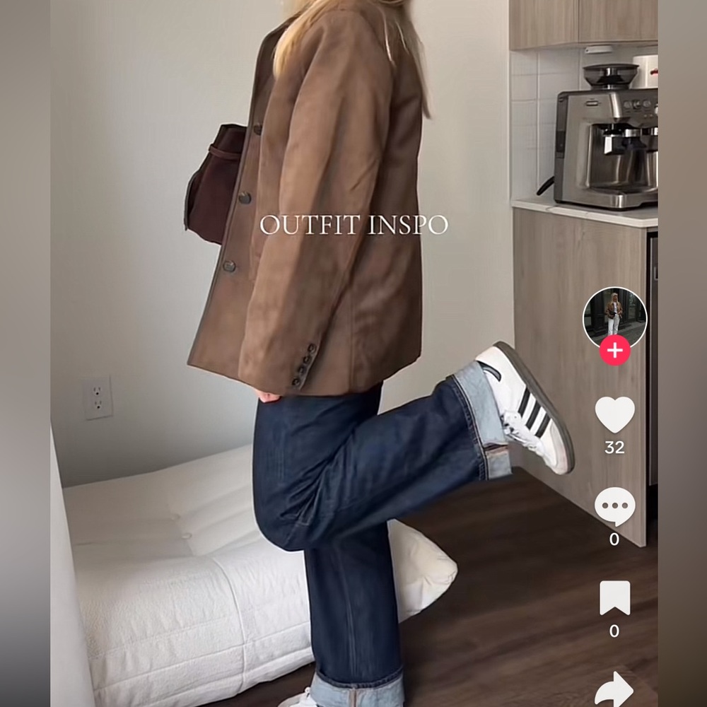 NWT 🏷️ H&M suede jacket (faux) - Picture 6 of 16
